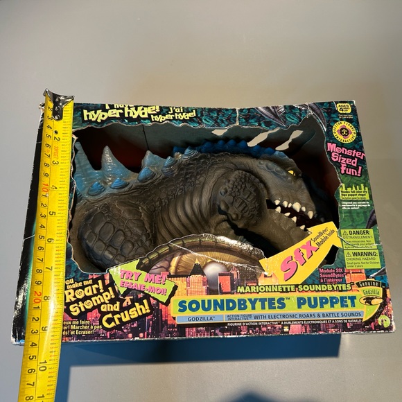 GODZILLA HAND PUPPET SOUNDBYTES Vintage Toy 1998 Figure Japan - Picture 4 of 14